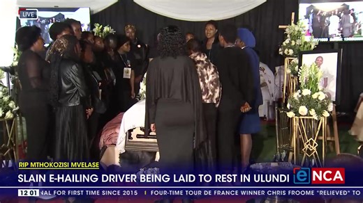 Slain e-hailing driver Mthokozisi Mvelase is being laid to rest in his hometown of Ulundi in KZN. The 27-year-old was killed and his body burnt inside his car outside Maponya Mall in Soweto last month. #eNCA #DStv403 | eNCAnews