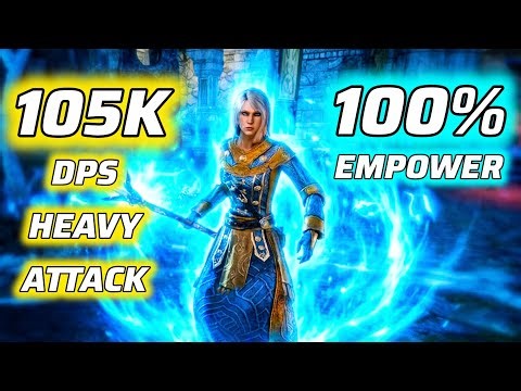 ESO ⚡️EMPOWER BUFFED!⚡️ 105k Dps Pure Sorc One Bar Heavy Attack Build Update 50 (2026)