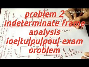Force method structural analysis 2 | force method indeterminate structures | problem 2 |ioe|tu|pu|