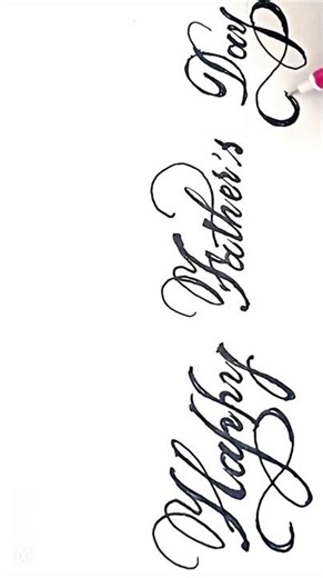 How to write happy fathers day in cursive #video #shortvideo #handwriting #cursivewriting #art #love
