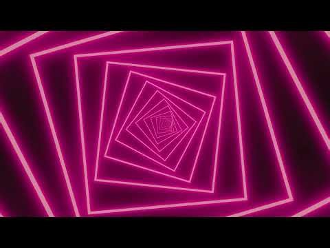 Pink Neon Square Tunnel 4K 💗 Futuristic Geometry Background Loop | 1 Hour Screensaver #livewallpaper