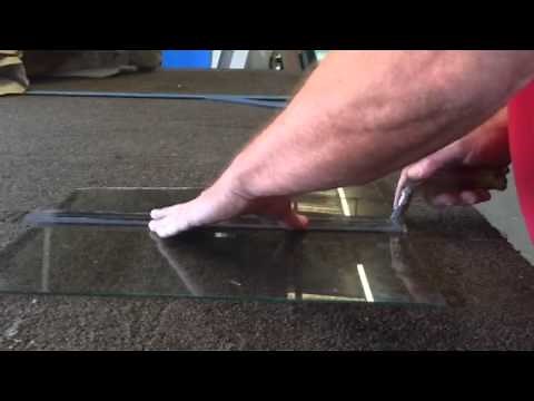 Cutting window pane glass