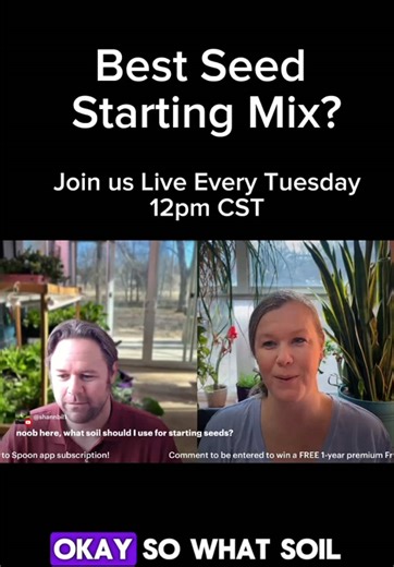 Last week during our weekly livestream someone asked: “What’s the best soil mix for starting seeds indoors?” So in this clip, I shared exactly what I like to use 👇 ✔️ A simple ½ vermiculite ½ coconut coir mix ✔️ An organic option like Espoma Seed Starting Mix ✔️ Or keeping it super simple with the Park Seed Bio Dome sponges (soilless easy!) There’s not just one “right” way, but choosing the right starting mix can make a huge difference in germination and healthy seedlings! If you love conversat