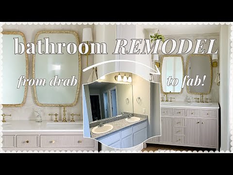 EXTREME BATHROOM MAKEOVER ✨ DIY full bathroom renovation and reveal! from builder grade to beautiful