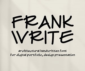 Architecture Font | Handwritten Font for Designers | Canva & Autocad Print Lettering I Frank Write - Etsy