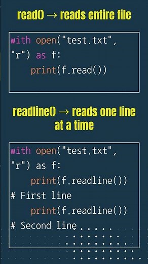 read(), readline(), readlines() in Python