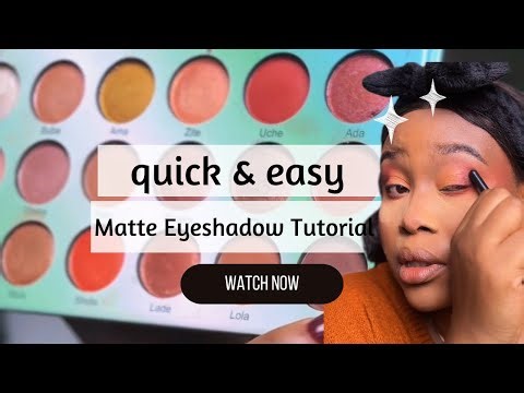 Quick & Easy Matte Eyeshadow Tutorial •Blossom Makeup Eyeshadow Palette •