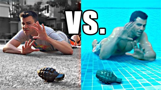 水下 vs 陆地，哪里可以躲避手榴弹爆炸？【Mark Rober官方】