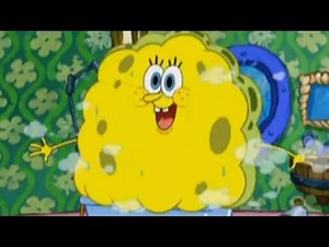 Spongebob inflated after taking a bath