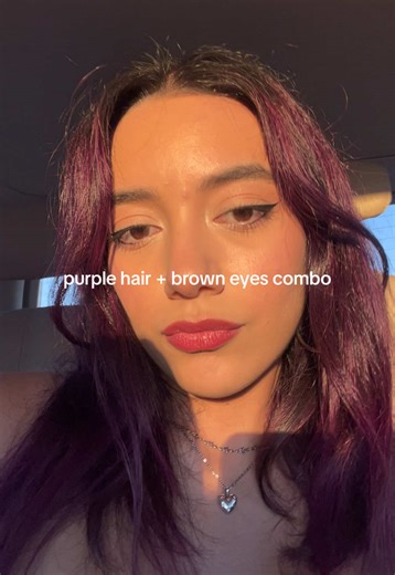 Purple Hair and Brown Eyes: A Unique Look