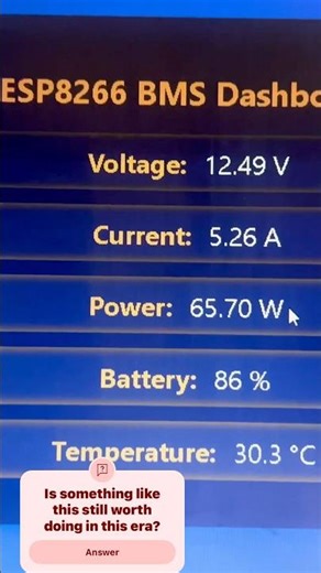 Esp8266 Battery Monitoring System #diy #arduino #esp32 #bms