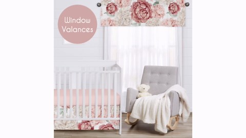 Sweet Jojo Designs Blush Pink Boho Shabby Chic Floral Girl Baby Crib Bedding Set Infant Nursery Room BreathableBaby Breathable Mesh Crib Liner Blanket Fitted Sheet Skirt 6p Ivory Bohemian Watercolor