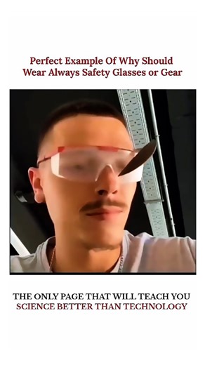 Explaining Science on Instagram: "This is a perfect example of why safety glasses matter. At work, accidents happen without warning. Small fragments and high-speed particles can cause irreversible eye injuries in seconds. Proper safety gear isn’t extra protection — it’s basic prevention. One simple habit can save your vision. Science, safety, and responsibility go hand in hand. . . . . . . . . DM for credit/removal #WorkSafety #SafetyFirst #IndustrialSafety #ConstructionLife #JobSiteSafety"