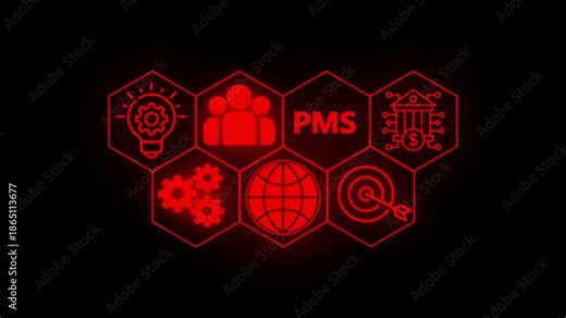 PMS Property management system concept. software related to apartment, hotel and hospitality management.