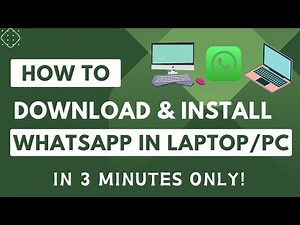 How to Download and Install WhatsApp in Laptop / PC /Desktop - Windows - Use WhatsApp in laptop pc