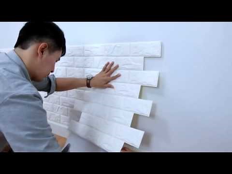How to install DIY Self Adhensive 3D Foamy Brick Wall Sticker