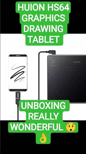 HUION HS64 Unboxing ✨ | Best Budget Drawing Tablet? 🎨 #Shorts