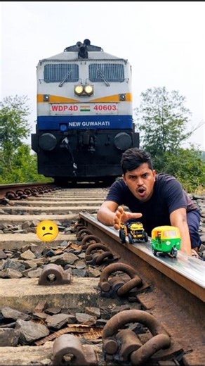 🔥 Train vs Mini Tractors & Auto Rickshaw 😱 Real Train Coming! Who Will Survive? 🚂💥