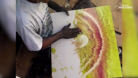 Stunning Landscape Finger Painting