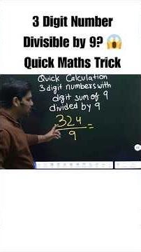 3 Digit Number Divisible by 9? 😱 Quick Maths Trick | Genz edu