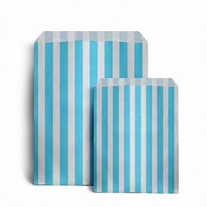 Light Blue Candy Stripe Paper Bags | Paper Bag | Carrier Bag Shop