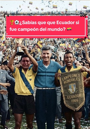 🏆⚽️¿Sabías que que Ecuador si fue campeón del mundo? 🇪🇨 #ecuador #futbolecuatoriano #seleccionecuador #seleccionecuatoriana #mundial