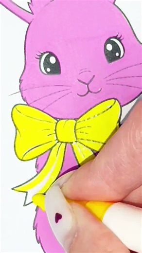 Coloring a cute bunny 🐰✨#coloring #cute #bunny #relaxing #satisfying #artprocess #coloringvideo #art