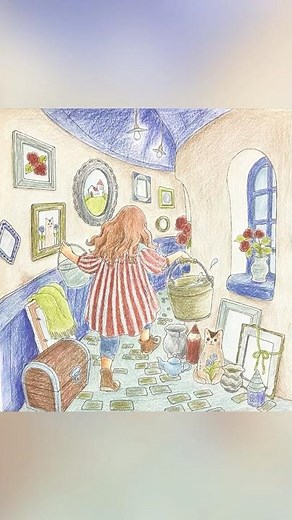 🎨絵描きさんのお部屋 #憧れのお部屋 #色鉛筆