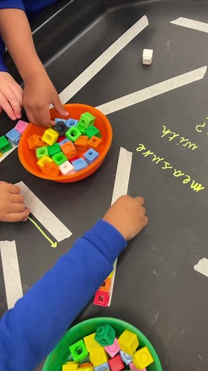 Measuring Tape with Cubes in Early Years Activities