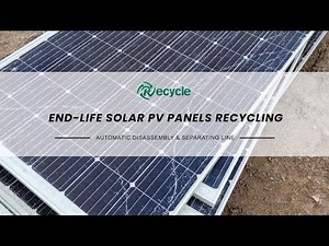 Solar Panel Recycling: Automatic Disassembly & Separating Machine