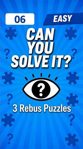 Say What You See #06 – Easy | Rebus Puzzle Challenge