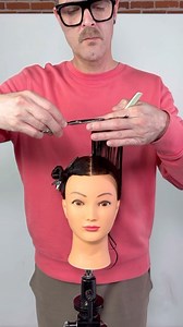 Simple Butterfly / Shag Haircut ⬇️ Here’s one of my most popular haircut tutorials. Section the front from apex to behind the ear. Take horizontal sections from top to bottom. Elevate section straight out from the head shape and cut a line the follows the contour of the frontal ridge (front hairline to apex) elevate subsequent sections up into the first. Repeat on the opposite side. Pivot sections in the back (back to front) from the apex down to the hairline. Elevate sections up to the ceiling 