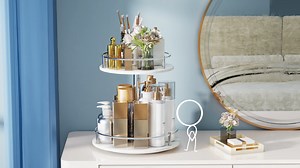 Watch Rotating Makeup Organizer Cosmetic Tray on Amazon Live