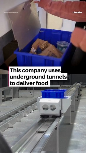 45K views · 21 reactions | The future of food delivery is... underground? Austin-based company Pipedream Labs has developed an innovative system using autonomous robots to deliver food through underground tunnels, rather than on roads and highways. | Cheddar Gadgets | Facebook