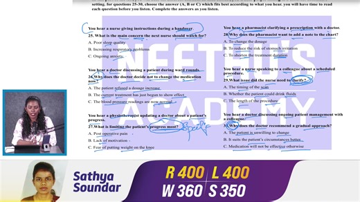 🎧 Welcome to the Ultimate OET Listening Mastery Live Session! 🌟 Are you preparing for the OET and finding the Listening section challenging? You're in the perfect place! In this live session, our expert trainers will equip you with strategies, tips, and techniques to conquer the OET Listening module. Whether you're just starting out or aiming for a perfect score, this session is designed to give you the tools to excel. 🔑 What You'll Learn in This Session: 🌟 Proven techniques to enhance your