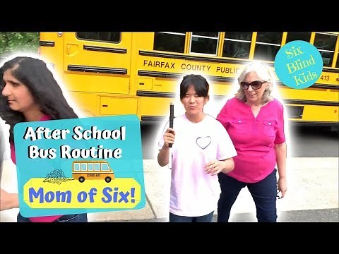 Mom And 6 Kids - After School Bus Routine, Bus Numbers, and Autism