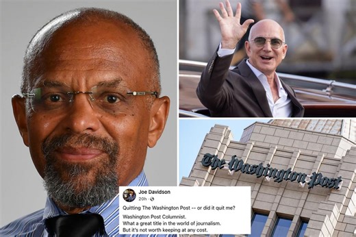 Longtime Washington Post columnist Joe Davidson quits while calling out Jeff Bezos’ editorial constraints