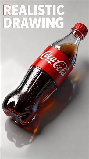 Coca-cola bottle realistic drawing ll🥶 #art #viral #shorts ‪@realisticartsdevender0096‬