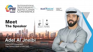 𝐌𝐞𝐞𝐭 𝐭𝐡𝐞 𝐒𝐩𝐞𝐚𝐤𝐞𝐫 Adel Al Jneibi Head of Procurement, Central Bank of the UAE Adel Al Jneibi is a dynamic and transformational procurement leader with extensive experience in supply chain management across multiple industries, including government, healthcare, aviation & aerospace defence , and nuclear energy. Currently serving as the Head of Procurement at the Central Bank of the UAE, Adel brings a strategic vision and operational excellence to procurement functions, ensuring effic