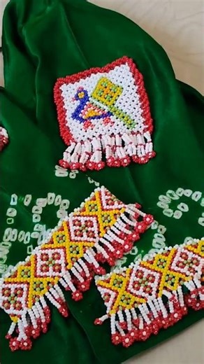 moti patch work on blouse.. peacock patch work 🦚✨🪷