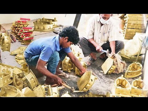 IRON BOX Making Industry | Brass Iron Box Making Skills | Metal Casting Process | Brass items Work
