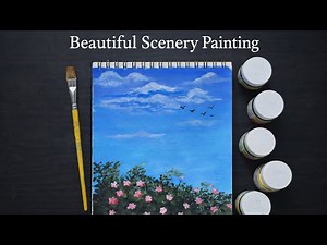 Easy painting|Scenery 🖼️ #scenery #landscape #painting #art