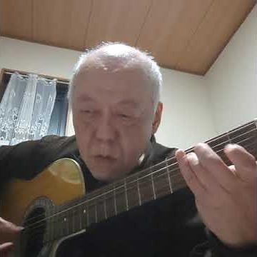 赤いハンカチ(石原裕次郎 歌：1962年《昭和37年》／萩原四朗：作詞／上原賢六： 作曲／奥山清：編曲)木原透(ギター) AKAI HANKACHI（歌詞の字幕入り）