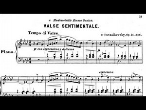 Tchaikovsky - Valse Sentimentale - Violin and Piano + Score