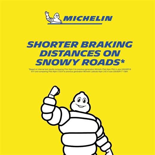 Michelin Pilot Alpin 5 winter tires give you the grip and go to enjoy every snowy drive. | Michelin