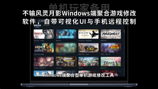 单机玩家备用！不输风灵月影Windows端聚合游戏修改软件，自带可视化UI与手机远程控制，内置系统运行库与渲染模组修复！