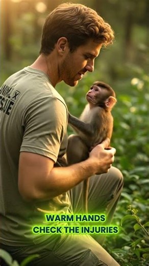 Baby Monkey Falls From Tree – Emotional Jungle Reunion Rescue