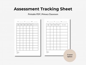 Assessment Tracking Sheet – Primary Teacher Printable | Student Progress Tracker PDF - Etsy