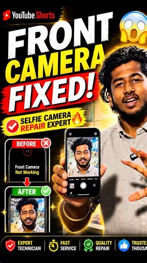 Front Camera Not Working? Fixed in Minutes!😱📱#MobileRepair #PhoneRepair #FrontCameraRepair #trend