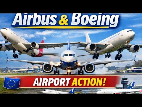 Airbus A330 A340 A321 A320neo & Boeing Aircraft | Takeoff Landing Taxiing Compilation